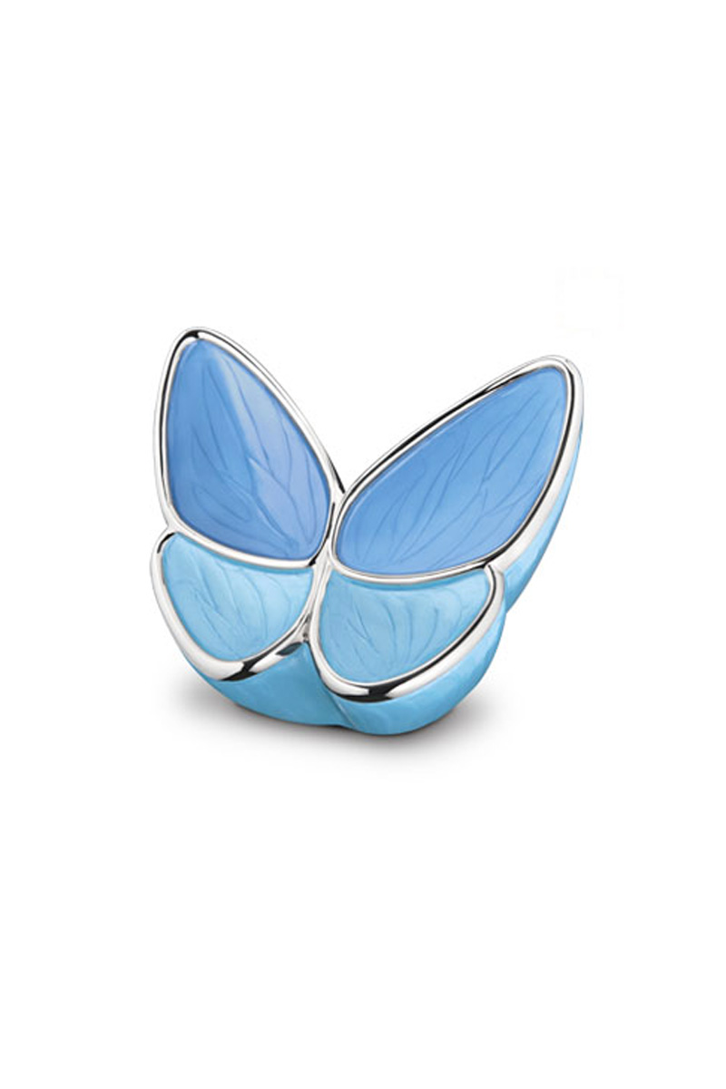 Butterfly Urn set in blue