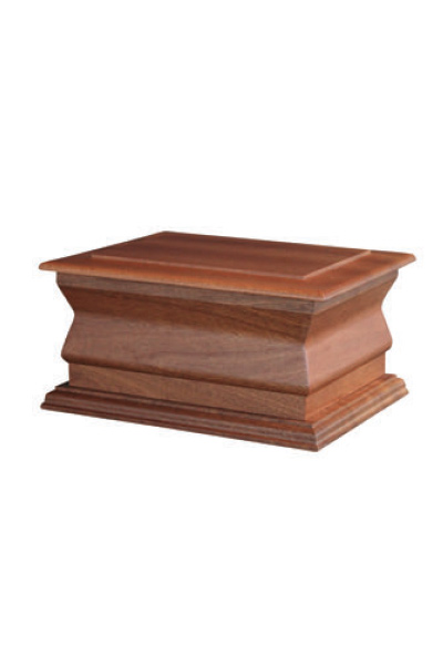 Solid Mahogany Casket Urn.