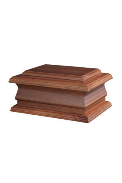 Solid Mahogany Casket Urn.