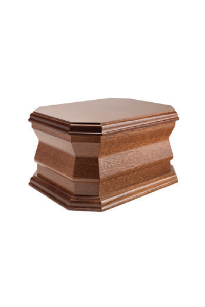 Solid Mahogany Casket Urn.