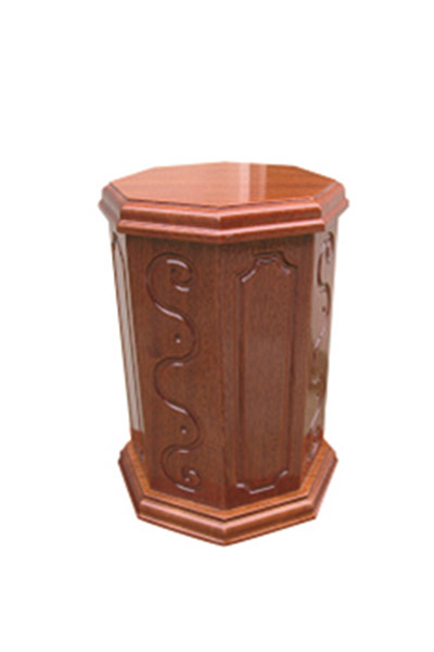 Solid Mahogany Casket Urn.