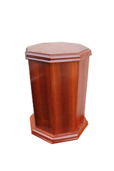 Solid Mahogany Casket Urn.