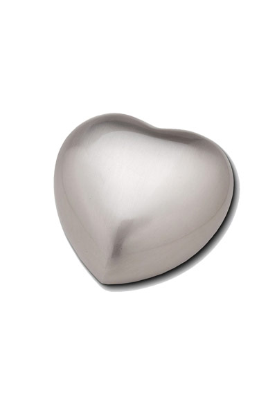 Heart-shaped keepsake, silver-colour, matt finish.