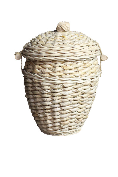 Round Water Hyacinth Urn.